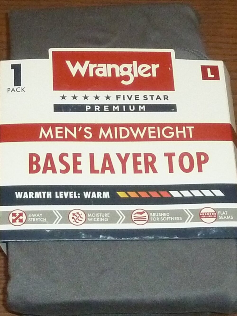 Mens Wrangler Five Star Premium Midweight Base Layer Top
